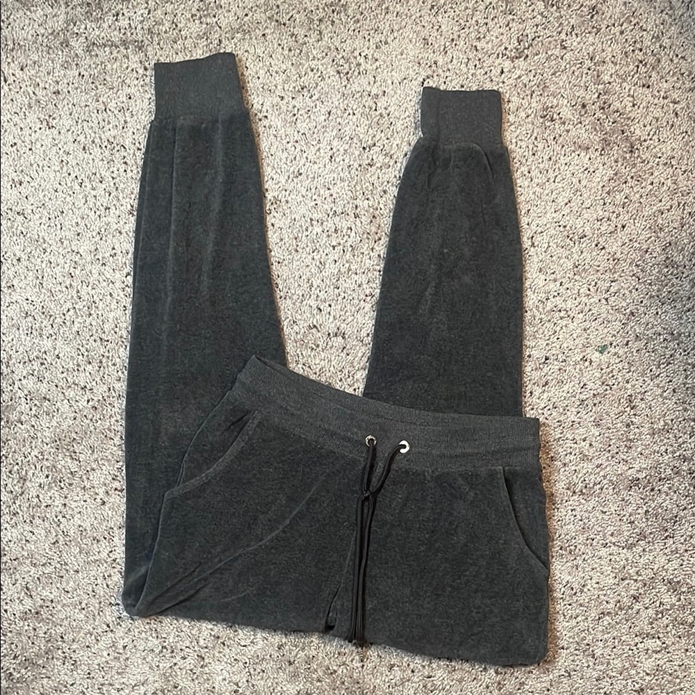 Bebe Sport Woman’s Gray Y2K Bling Logo Joggers‎ Size Small